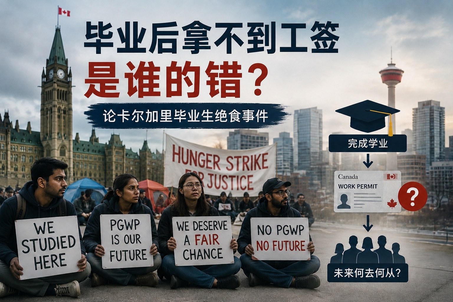 毕业后拿不到工签，是谁的错？论卡尔加里国际学生绝食事件